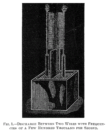 Experiment With Alternate Currents of High Potential and High Frequency